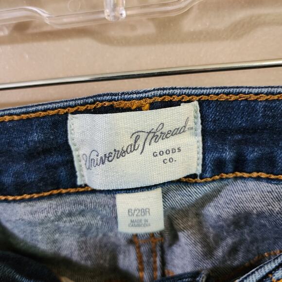 Universal Thread Womens Mid Rise Skinny Ankle Jeans Size 6/28 Blue Stretch - Picture 6 of 9